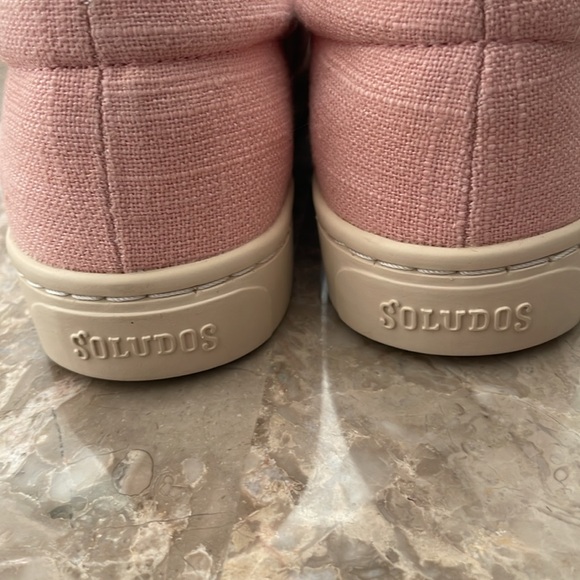 NEW! Soludos Ciao Bella Slip On Sneaker Size 5.5- Dusty Rose and Light Tan - Picture 9 of 13